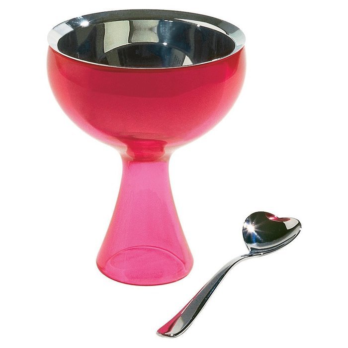 Alessi Big Love Bowl+Spoon, Blue N8