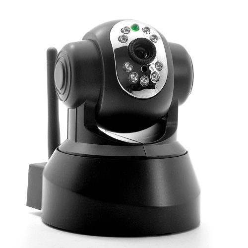 Budget Plug and Play IP Camera "Securas" - 1/4 Inch CMOS, 10m Nightvision, Pan + Tilt, Motion Detection