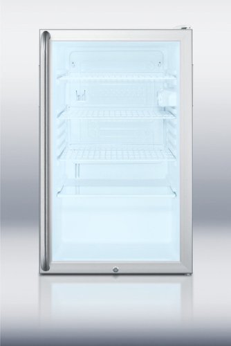 Summit SCR450LSH 4.1 Cu. Ft. Stainless Steel Undercounter Compact Refrigerator