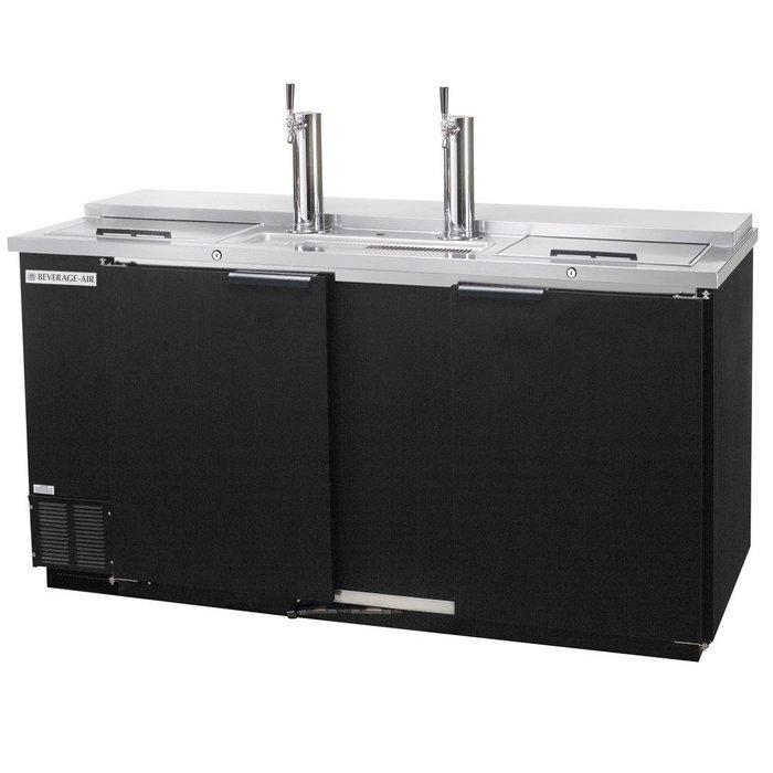 Beverage-Air DD68C-1-B 69" Black 3-Tap Club Top Beer Dispenser 69" 3 Keg