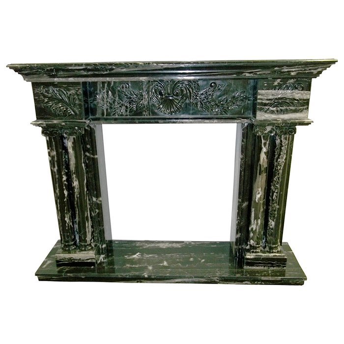 Black and White Polished Marble Fireplace Surround FPS-14 N3