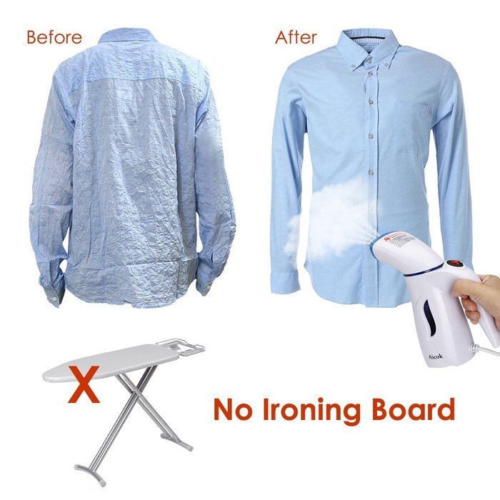 Aicok Mini Travel Garment Steamer, Handheld Portable Fabric Steamer Perfect for Travel, with Brush and Travel... N3