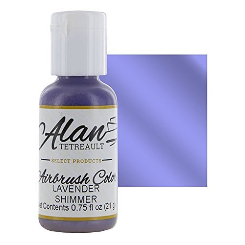 Lavender Shimmer Premium Airbrush Food Color, 3/4 Ounce by Chef Alan Tetreault