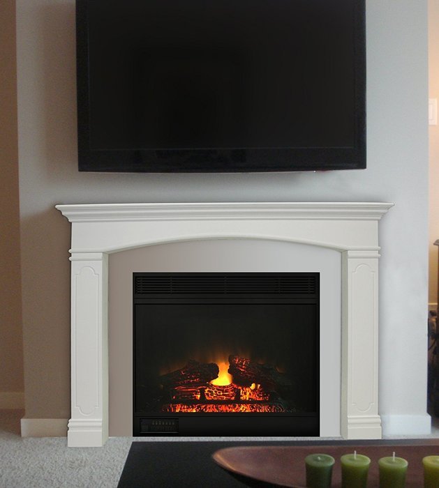 Oxford White Fireplace Mantel Legs (2-piece) N3
