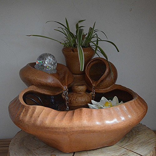 FEI&S Ceramic fish tank water fountain humidifier process living room office decorations ornaments home feng shui... N3