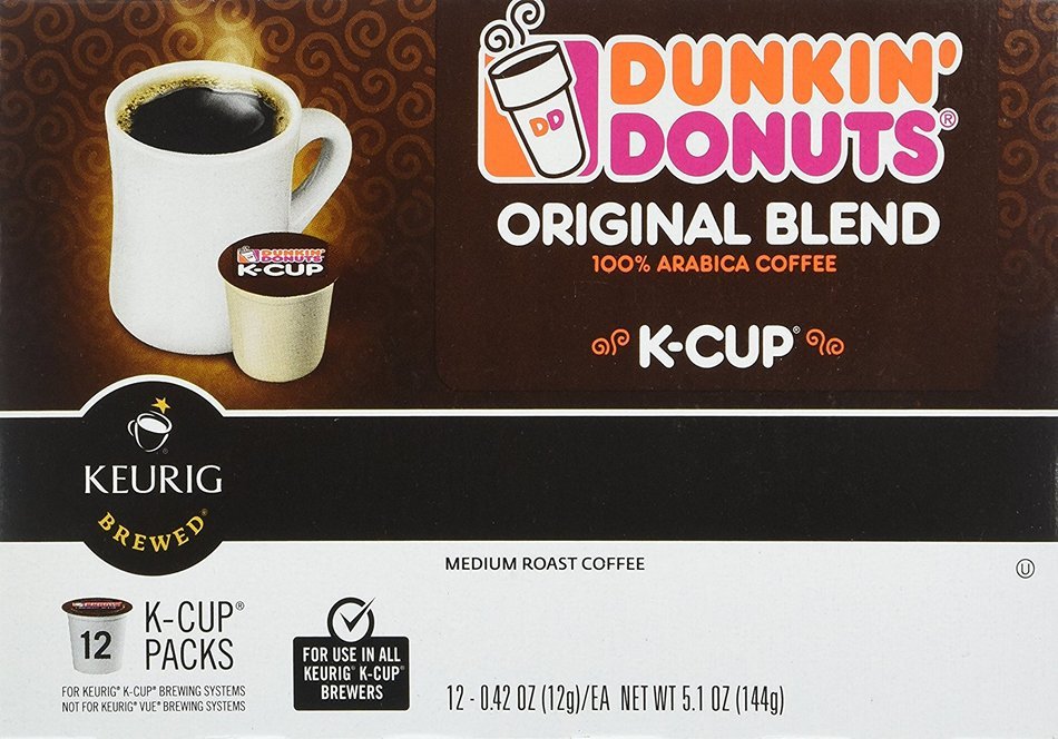 Dunkin Donuts K-Cups Original Flavor - Box of 12 Kcups for use in Keurig Coffee Brewers 5.1oz N4