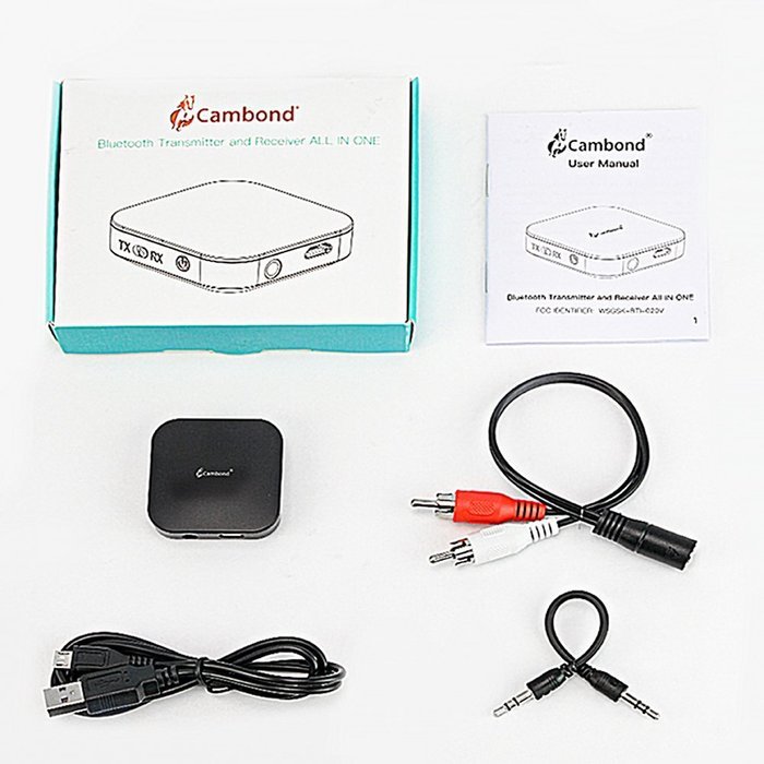Bluetooth Receiver, Cambond Portable Music Receiver Bluetooth Wireless Audio Adapter Pair with Bluetooth Enabled... N2