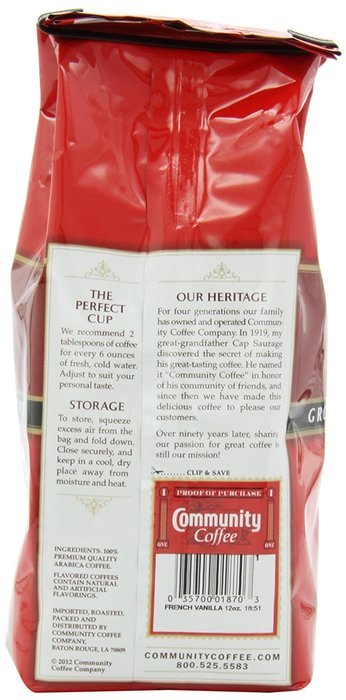 Community Coffee Ground Coffee, Half-Caff, 12-Ounce Bags (Pack of 3)