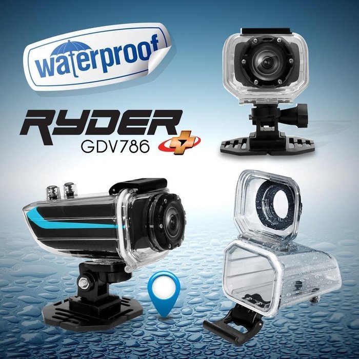 Sound Around GDV786GBK HD Video Recording Gear Pro Ryder Plus Action Cam, GPS Tracking Software, Full HD 1080p... N2