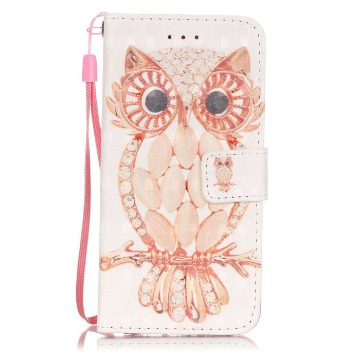 iPhone 7 Case,Yaheeda [3D Colored Drawing] [Flip Fit] Premium PU Leather Card-Slots Cash-Slots & Kickstand [Anti-Scratches... N58