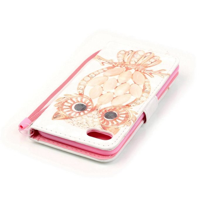 iPhone 7 Case,Yaheeda [3D Colored Drawing] [Flip Fit] Premium PU Leather Card-Slots Cash-Slots & Kickstand [Anti-Scratches... N60