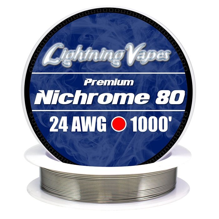 Genuine Lightning Vapes 24 AWG Nichrome 80 Wire 25' N4