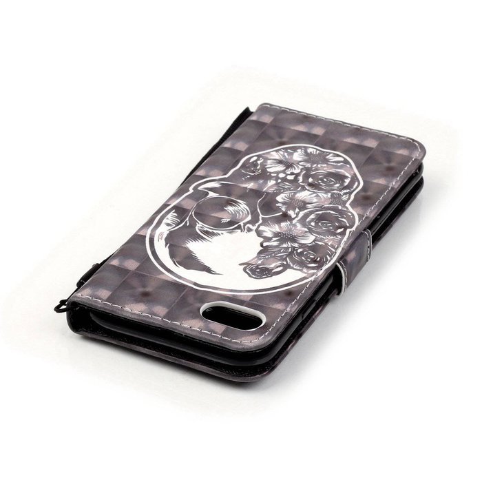 iPhone 7 Case,Yaheeda [3D Colored Drawing] [Flip Fit] Premium PU Leather Card-Slots Cash-Slots & Kickstand [Anti-Scratches... N64