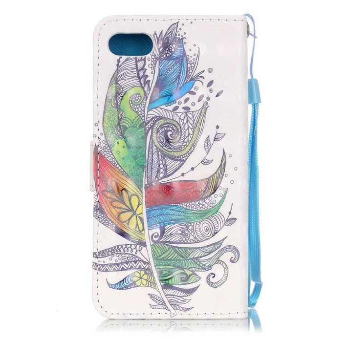 iPhone 7 Case,Yaheeda [3D Colored Drawing] [Flip Fit] Premium PU Leather Card-Slots Cash-Slots & Kickstand [Anti-Scratches... N68