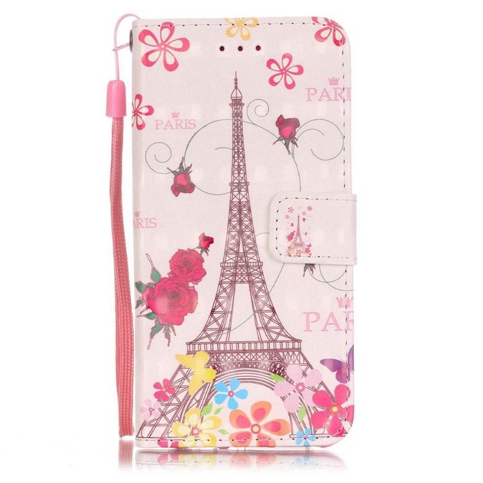 iPhone 7 Case,Yaheeda [3D Colored Drawing] [Flip Fit] Premium PU Leather Card-Slots Cash-Slots & Kickstand [Anti-Scratches... N69
