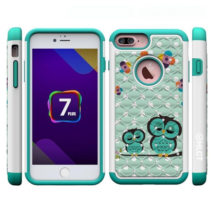 iPhone 7 Plus Case, [5.5 Inch] by HLCT, Soft Interior Silicone Bumper & Hard Shell Solid PC Back, Shock-Absorption... N8