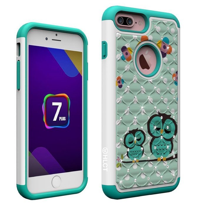 iPhone 7 Plus Case, [5.5 Inch] by HLCT, Soft Interior Silicone Bumper & Hard Shell Solid PC Back, Shock-Absorption... N9
