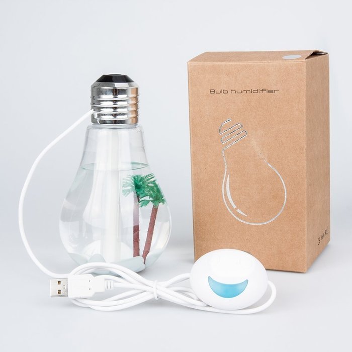 EverKing 400ml Bulb Shape Colorful LED Night Lights USB Mini Desktop Aroma Humidifier Air Purifier Atomizer for... N6