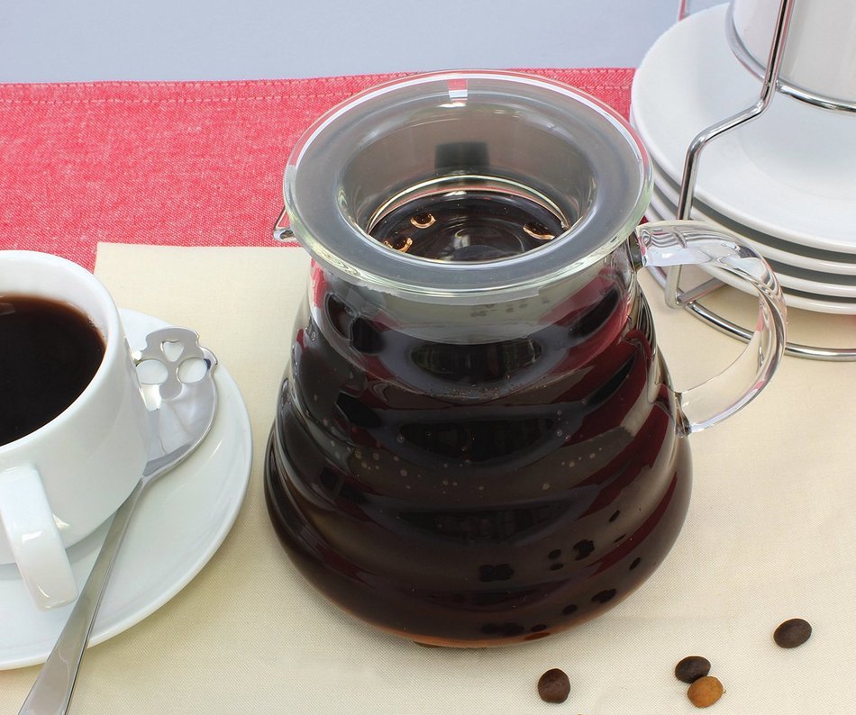 800ml glass pour over coffee carafe, high quality 800ml pour over glass carafe N3