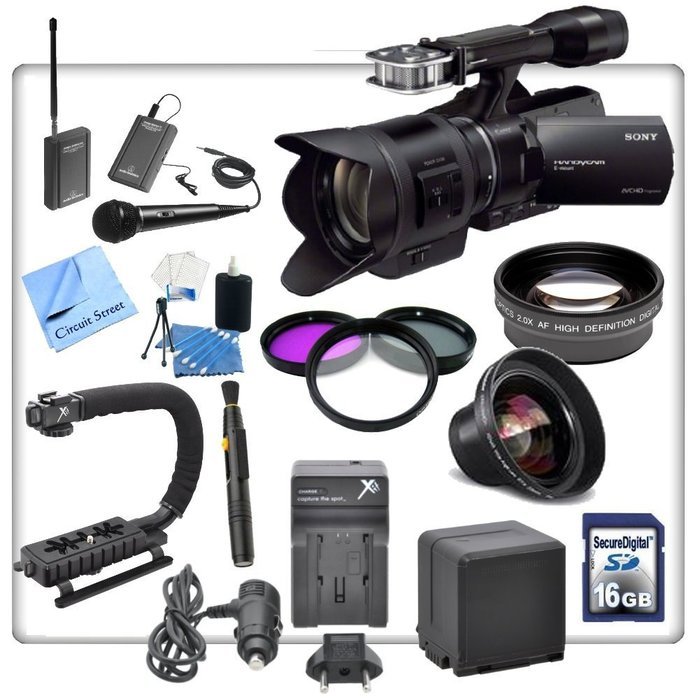 Sony NEX-VG30 Interchangeable Lens HD Handycam Camcorder With 18-200mm Lens + Interview/ Documentary Kit: Includes...