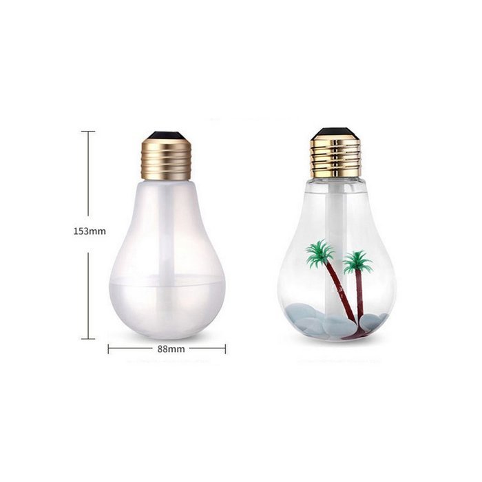 QianHai 400ml Essential Oil Diffuser for Aromatherapy, Bulb Shape Ultrasonic Cool Mist Humidifier with Multi-Color... N2