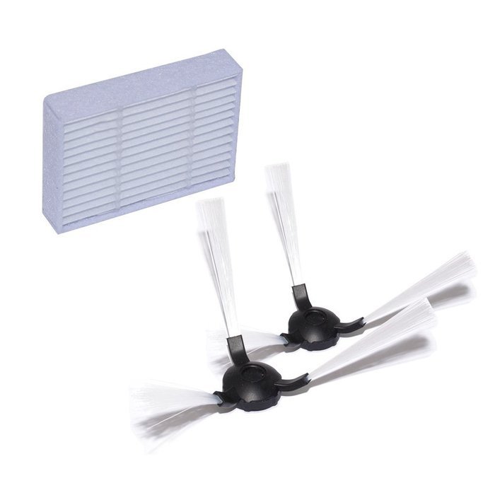 RolliBot BL618 Replacement Accessories - Pair of Side Brushes and HEPA Air Filter N2
