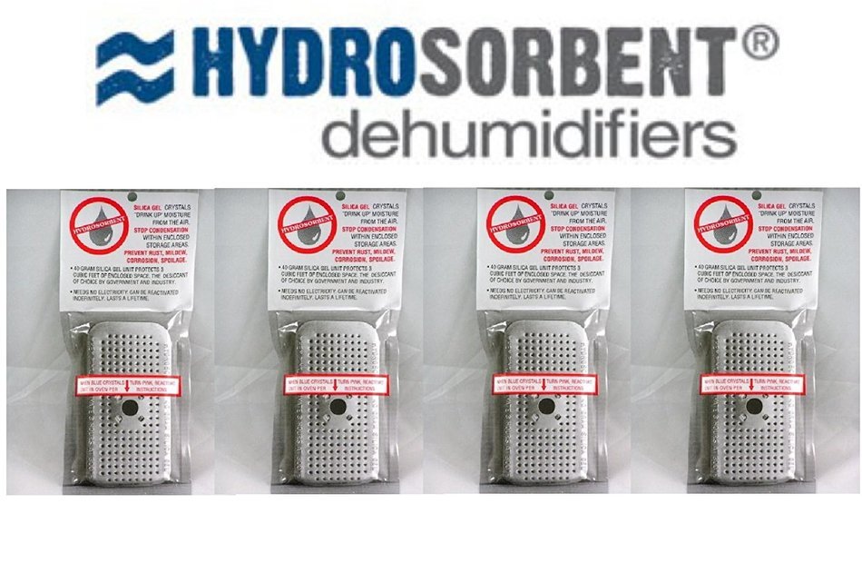 4 - Silica Gel - Hydrosorbent 40 Gram Canisters Desiccant Dehumidifying Drying Unit