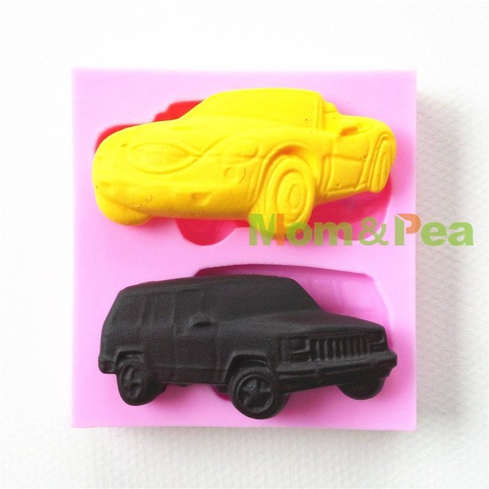 Mom&pea 0656 Car & Jeep Shaped Silicone Mould for Fondant Cake Sugar Paste Cake Decoration 3d Cake Toppers Mold... N2