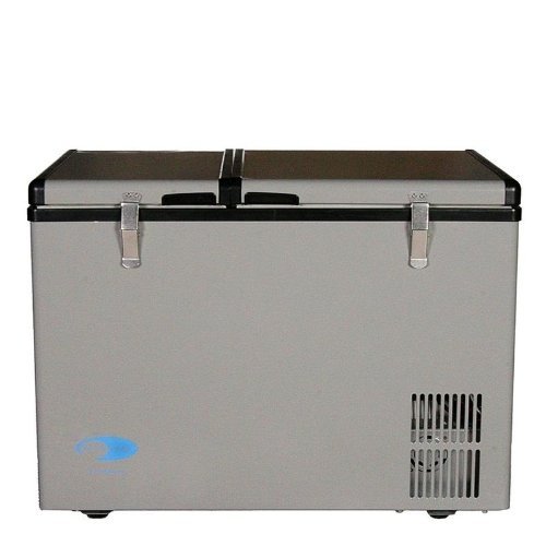 62-Quart Compressor Cooling System, Dual Zone Portable Refrigerator/Freezer, Gray/Black
