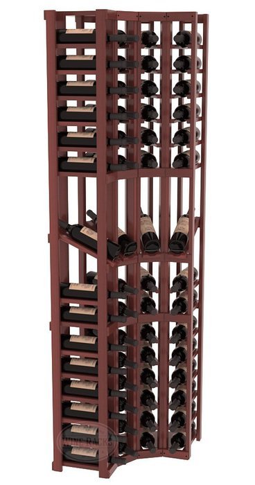 Wine Racks America Redwood 4 Column Display Corner Cellar Kit. 13 Stains to Choose From!