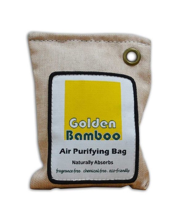 Golden Bamboo, Activated Charcoal 100g- Air Purifying Bag / Odor Eliminating Drying Bag (Gray) N3