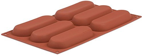 Pavoni Orange Non Stick Eclair 6 Forms