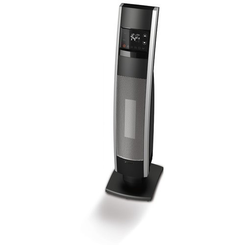 Bionaire Ceramic Tower Heater Two Heat Settings Cool Touch Plastic Housing