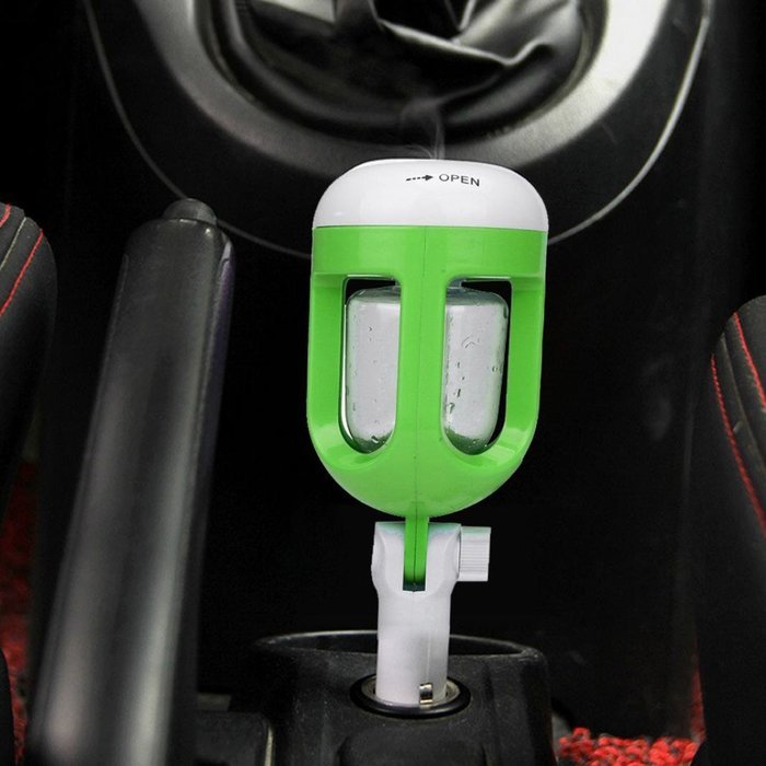 DZT1968 Auto Mini Car Humidifier Air Purifier Freshener Travel Car Portable (Green) N8