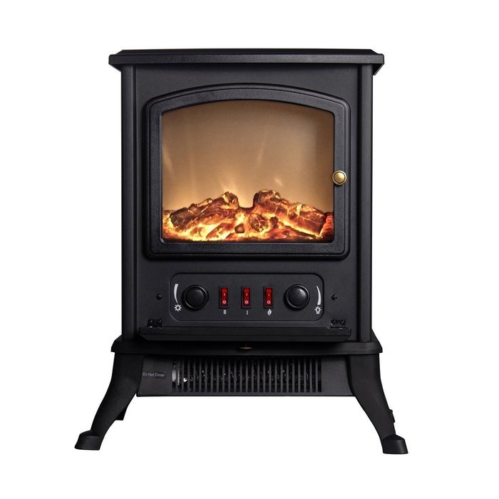 Ainfox 1000W Quartz Tube Heat Portable Fireplaces Infrared Tube Free Standing Home N3