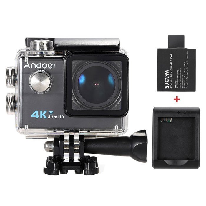 Andoer Ultra HD Action Sports Camera 2.0" LCD 16MP 4K 25FPS 1080P 60FPS 4X Zoom WiFi 25mm 173 Degree + Camera... N4