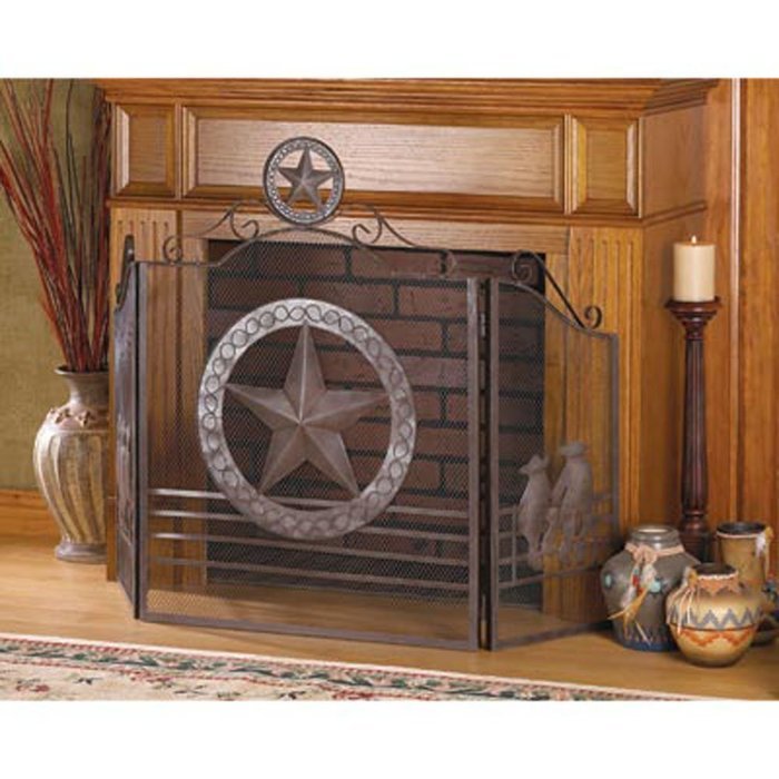 Lone Star Fireplace Screen by FindingKing N2