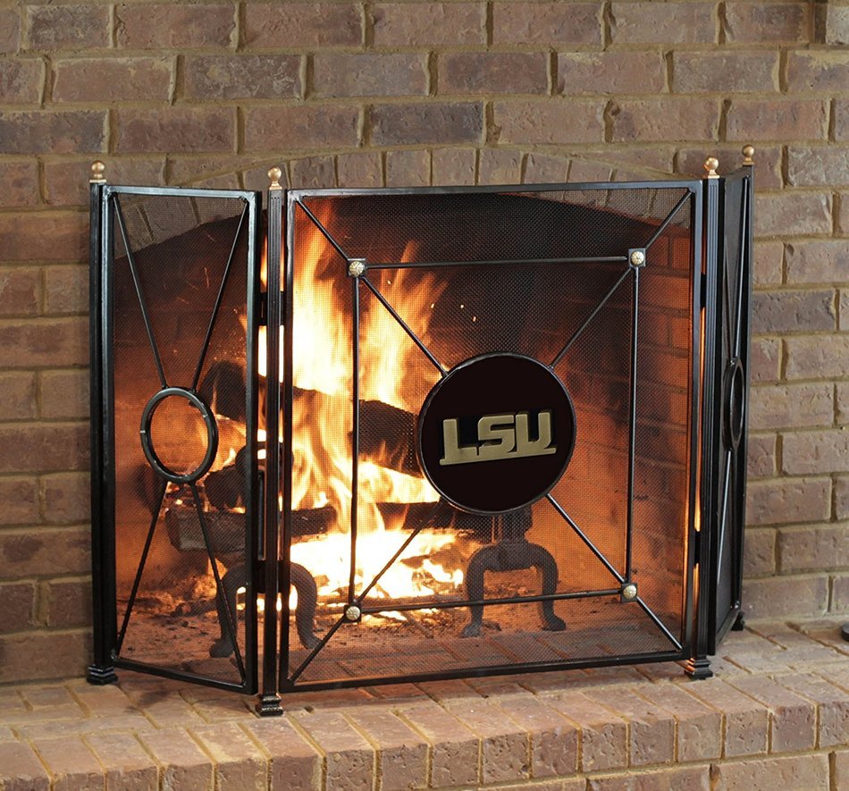 Henson Metal Works LSU Collegiate Logo Firescreen