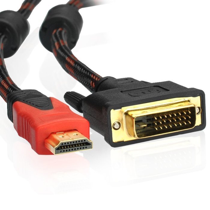 Spritech(TM) Gold Plated HDMI to DVI Cable DVI turn HDMI HD Line Bidirectional Transfers Line Support 3D 1080p N2