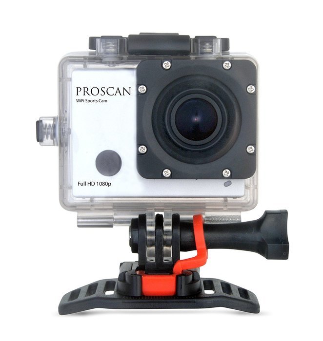 Proscan 1080P Sports & Action Video Camera with Wi-Fi, 2-Inch Screen, Waterproof Case and Accessories N4