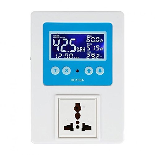 Funny DIY Expert iMatic HC100A Digital Humidity Controller humidistat AC110V-240V, 1 Relay with Sensor, LCD Colour... N5