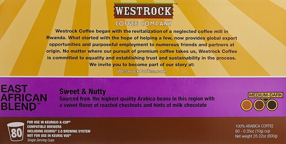 Westrock Coffee Company East African Blend 12 ct Single Serve Cups N3