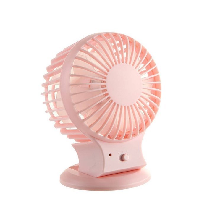 Mini Desktop Fan Double Blade USB Rechargeable (pink) N6