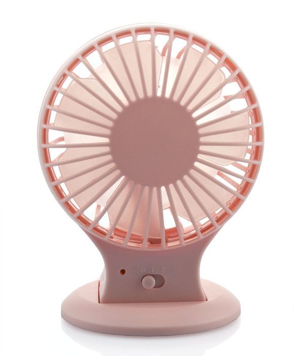 Mini Desktop Fan Double Blade USB Rechargeable (pink) N7