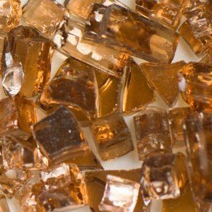 Reflective Copper Small 10 Lb Bag Fireplace Glass, Landscape Glass N6