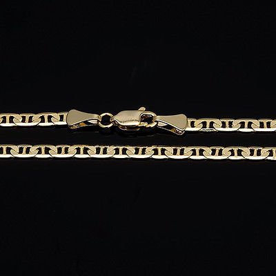 Men's 14K Yellow Gold Plated 24 Inches Link Chain Necklace 3 mm 2818/24 N4