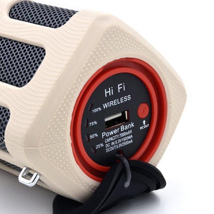 Domon&reg; Waterproof,Dustproof and Shockproof outdoor 7000mAh Power Bank Portable Shower Stereo wireless Bluetooth... N23