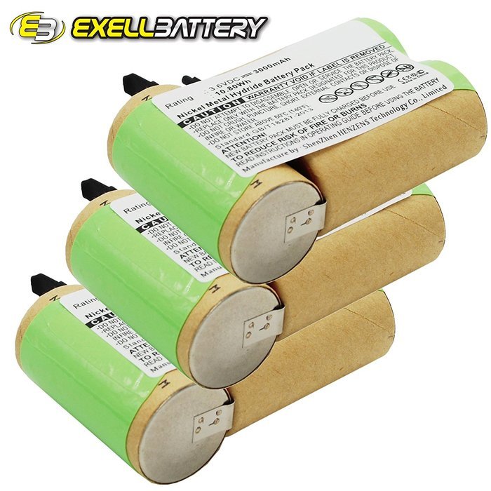 3x 3.6V Battery Fits BLACK & DECKER V3610 Rechargeable Portable Cordless Vacuums