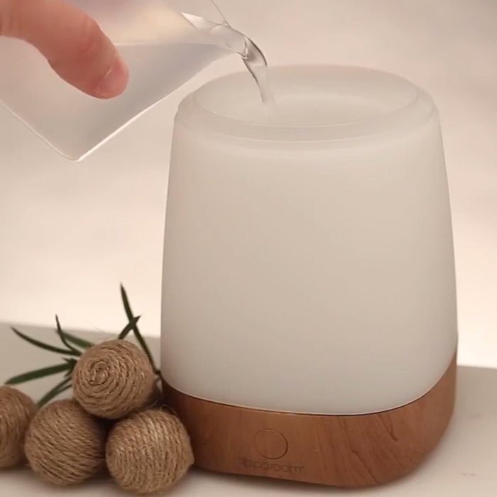 SpaRoom SpaMist Wood Grain Ultrasonic Aromatherapy Essential Oil Diffuser and Ultrasonic Cool Misting Humidifier N2