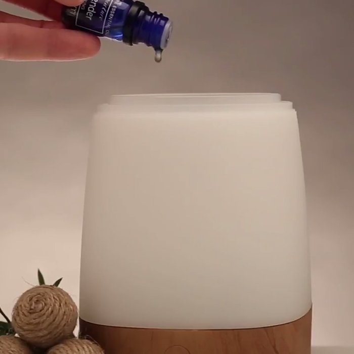 SpaRoom SpaMist Wood Grain Ultrasonic Aromatherapy Essential Oil Diffuser and Ultrasonic Cool Misting Humidifier N3